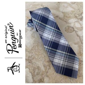 Original Penguin 100% Silk Plaid Tie
